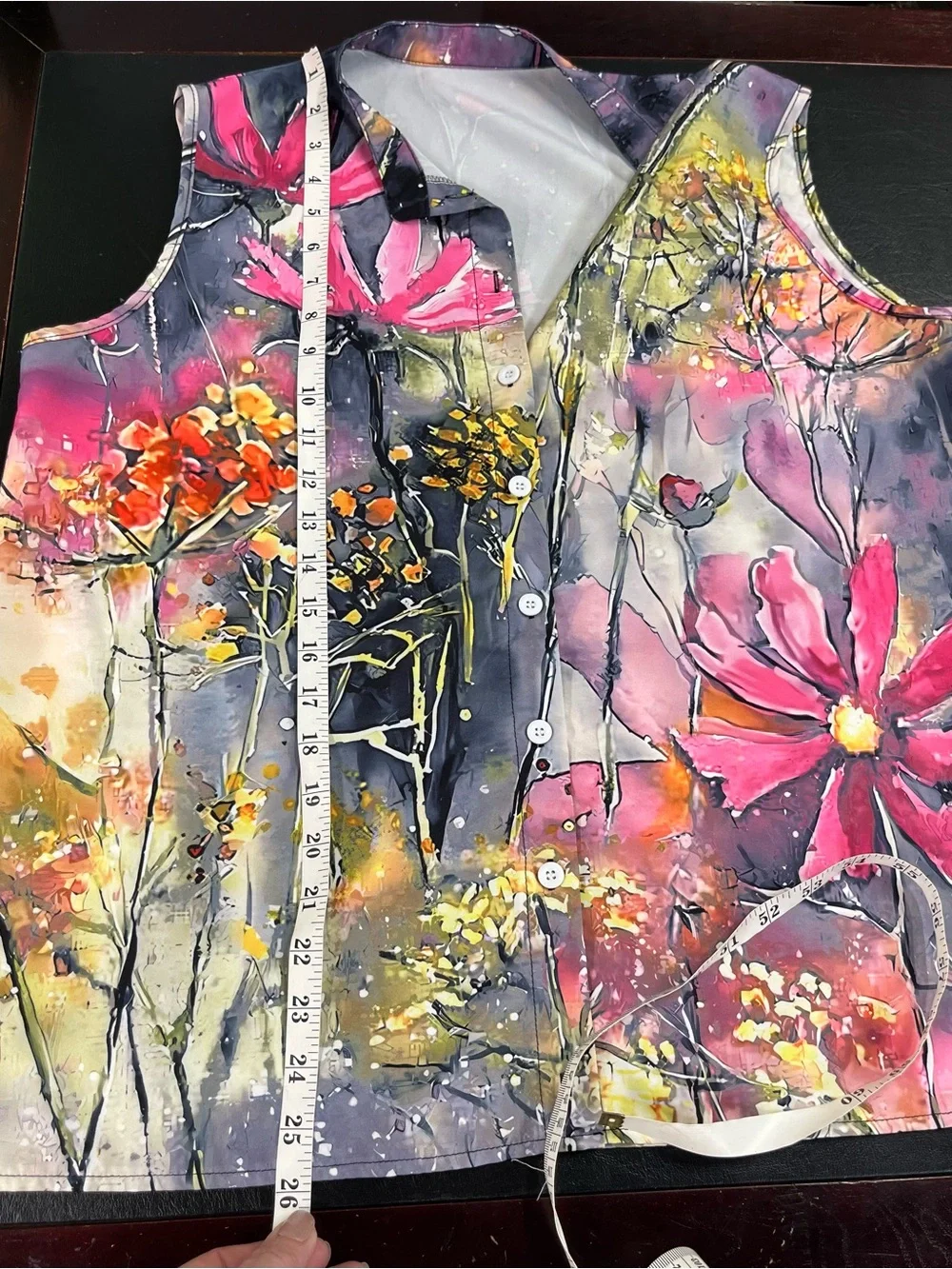 Sleeveless button-down blouse size XL - Picture 7 of 7